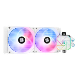 Водяное охлаждение для процессора/ Thermalright Aqua Elite 240 White Argb V3 (240mm, White, ARGB/ Fans: 2x120mm, 66.17CFM, 25.6dBA, 1500RPM/ Pump height 53mm, 23dBA, 3300RPM, Rad thickness 27mm/ S: 1200, 1700, 1851, 2011, 2066, 115X, AM4, AM5)