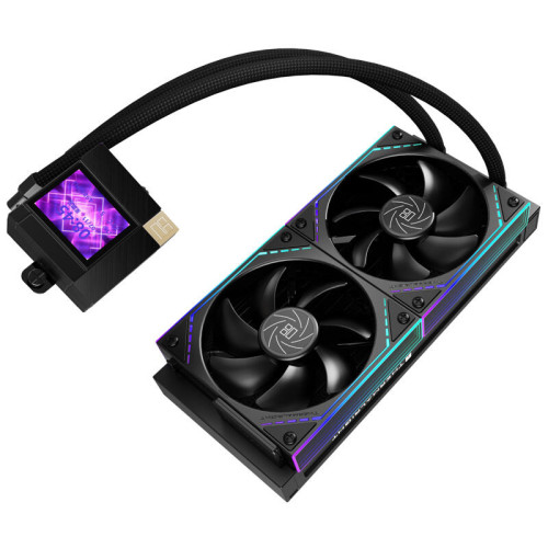 Система жидкостного охлаждения/ Water Cooling System Thermalright Core Matrix 240 Vision (240mm, LED, Black, ARGB/ Fans: 2x120mm, 68.9CFM, 28.2dBA, 2000RPM/ Pump height 64.4mm, Rad thickness 27mm/ S: 1700, 1200, 1851, 115X, AM5, AM4)