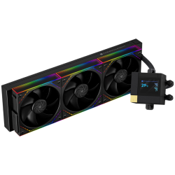 Система жидкостного охлаждения/ Water Cooling System Thermalright Core Matrix 360 Vision (360mm, LED, Black, ARGB/ Fans: 3x120mm, 68.9CFM, 28.2dBA, 2000RPM/ Pump height 64.4mm, Rad thickness 27mm/ S: 1700, 1200, 1851, 115X, AM5, AM4)