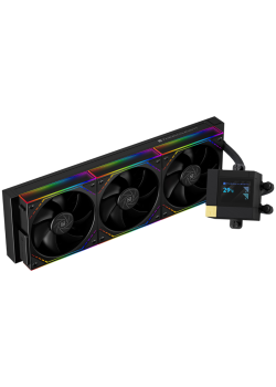 Система жидкостного охлаждения/ Water Cooling System Thermalright Core Matrix 360 Vision (360mm, LED, Black, ARGB/ Fans: 3x120mm, 68.9CFM, 28.2dBA, 2000RPM/ Pump height 64.4mm, Rad thickness 27mm/ S: 1700, 1200, 1851, 115X, AM5, AM4)