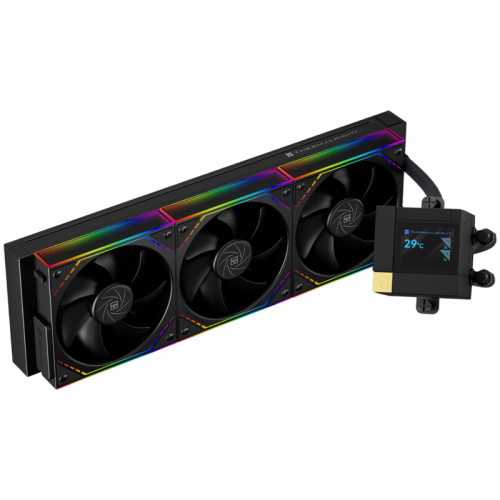 Система жидкостного охлаждения/ Water Cooling System Thermalright Core Matrix 360 Vision (360mm, LED, Black, ARGB/ Fans: 3x120mm, 68.9CFM, 28.2dBA, 2000RPM/ Pump height 64.4mm, Rad thickness 27mm/ S: 1700, 1200, 1851, 115X, AM5, AM4)