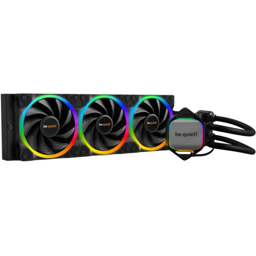 Водяное охлаждение для процессора/ Water Cooling System be quiet! PURE LOOP 2 FX 360mm (290W, 360mm, Black, ARGB/ Fans: 3x120mm, 52.3CFM, 34dBA, 2500RPM/ Pump 5500RPM, Rad thickness 27mm/ S: 1851, 1700, 1200, 20XX, 115X, AM5, AM4)