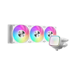 Водяное охлаждение для процессора/ Water Cooling System SAMA L50 360WH (320W, 360mm, White, ARGB/ Fans: 3x120mm, 72.3CFM, 28dBA, 2200RPM/ Pump height 65mm, 30dBA, 3000RPM, Rad thickness 27mm/ S: 1851, 1700, 1200, 115X, AM5, AM4)