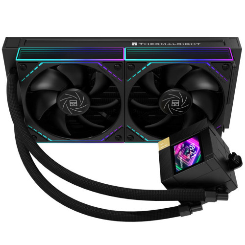 Система жидкостного охлаждения/ Water Cooling System Thermalright Core Matrix 240 Vision (240mm, LED, Black, ARGB/ Fans: 2x120mm, 68.9CFM, 28.2dBA, 2000RPM/ Pump height 64.4mm, Rad thickness 27mm/ S: 1700, 1200, 1851, 115X, AM5, AM4)