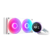 Система жидкостного охлаждения для ПК/ Water Cooling System NZXT Kraken Elite 280 RGB (250W, 280mm, LED temp., White/ Fans: 2x140mm, 98.61CFM, 34.5dBA, 2000RPM/ Pump height 65mm, 2800RPM, Rad thickness 27mm/ S: 1851, 1700, 1200, 115X, AM5, AM4)
