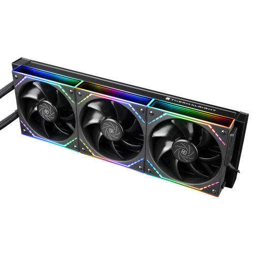 Водяное охлаждение для процессора/ Water Cooling System Thermalright Frozen Warframe SE 360 ARGB V2 (360mm, LED temp., Black, ARGB/ Fans: 3x120mm, 68.9CFM, 28.2dBA, 2000RPM/ Pump height 59mm, Rad thickness 27mm/ S: 1851, 1700, 1200, 115X, AM5, AM4)