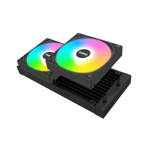 Водяное охлаждение для процессора/ Water Cooling System SAMA L40 Black (240mm, Black, ARGB/ Fans: 2x120mm, 82.79CFM, 29dBA, 2000RPM/ Pump height 52mm, 29dBA, 2500RPM, Rad thickness 27mm/ S: 1851, 1700, 1200, 20XX, 115X, AM5, AM4)
