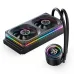 Система жидкостного охлаждения/ Water Cooling System JONSBO TH-240 Black (260W, 240mm, LED temp., Black, ARGB/ Fans: 2x120mm, 62.4CFM, 37.3dBA, 2400RPM/ Pump height 72mm, 30dBA, 2400RPM, Rad thickness 27mm/ S: 1851, 1700, 1200, 115X, AM5, AM4)