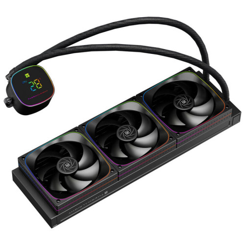 Система жидкостного охлаждения/ Water Cooling System Thermalright Frozen Horizon 360 Digital (360mm, LED temp., Black, ARGB/ Fans: 3x120mm, 68.9CFM, 28.2dBA, 2000RPM/ Pump height 53.2mm, Rad thickness 27mm/ S: 1700, 1200, 1851, 115X, AM5, AM4)