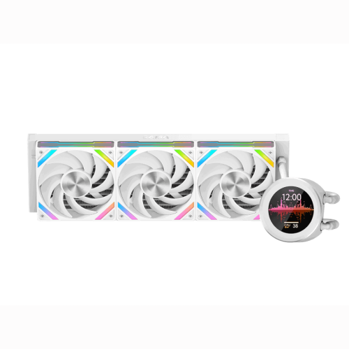 Водяное охлаждение для процессора/ Water Cooling System SAMA Q60 White (360mm, LED temp., White, ARGB/ Fans: 3x120mm, 86CFM, 30dBA, 2600RPM/ Pump height 64mm, 30dBA, 2800RPM, Rad thickness 27mm/ S: 1851, 1700, 1200, 20XX, 115X, AM5, AM4)