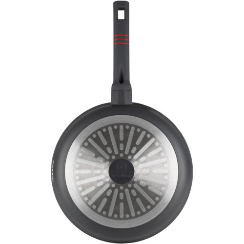 Сковорода/ Сковорода Rondell Stripes RDA-1614 круглая 28см покрытие: Xylan Plus ручка несъемная (без крышки) серый