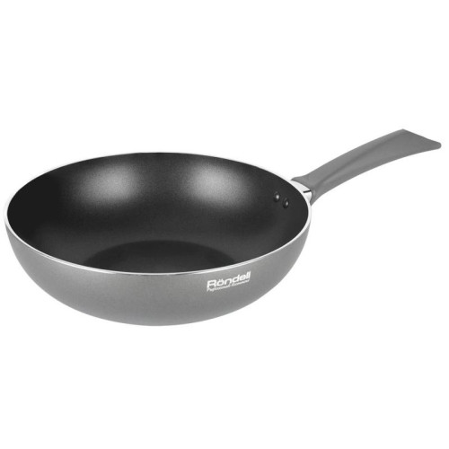 Сковорода ВОК (WOK)/ Сковорода ВОК (WOK) Rondell Strike RDA-1398 круглая 28см покрытие: Xylan Plus ручка несъемная (без крышки) серый