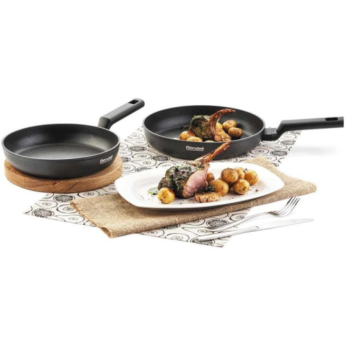 Сковорода/ Сковорода Rondell Basaltica RDA-1841 круглая 26см покрытие: TriTitanPRO ручка несъемная (без крышки) черный