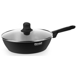 Сковорода/ Сковорода Rondell Frank RDA-1372 круглая 24см покрытие: Xylan Plus ручка несъемная (с крышкой) черный