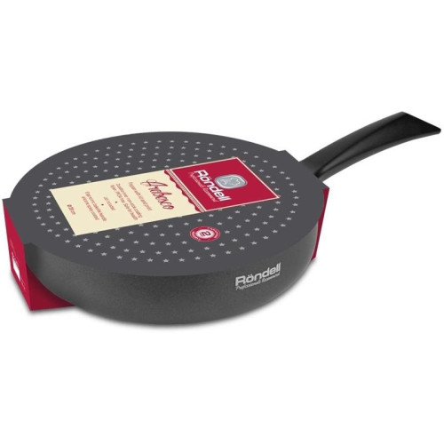 Сковорода/ Сковорода Rondell Arabesco RDA-577 круглая 24см покрытие: Xylan Plus ручка несъемная (с крышкой) серый