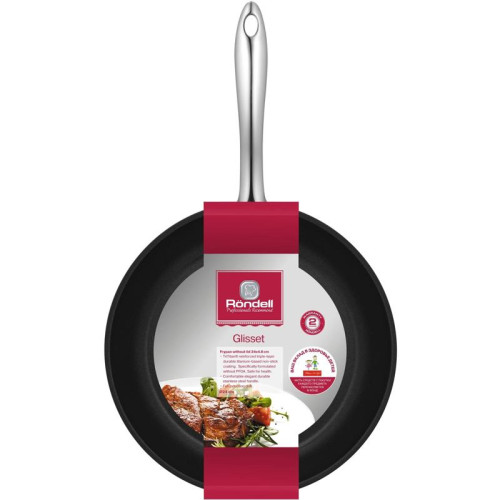 Сковорода/ Сковорода Rondell Glisset RDA-1099 круглая 24см покрытие: TriTitan ручка несъемная (без крышки) серый
