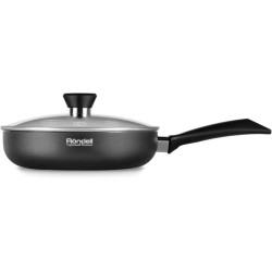 Сковорода/ Сковорода Rondell Arabesco RDA-874 круглая 28см покрытие: Xylan Plus ручка несъемная (с крышкой) серый