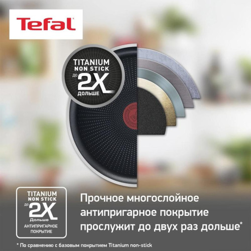 Сковорода/ Сковорода Tefal Force 4218022 круглая 22см покрытие: антипригарное ручка несъемная (без крышки) черный (9100048314)