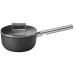 Посуда SMEG/ Сотейник с крышкой, 20 см, цвет чёрный матовый Посуда SMEG/ Сотейник с крышкой, 20 см, цвет чёрный матовый