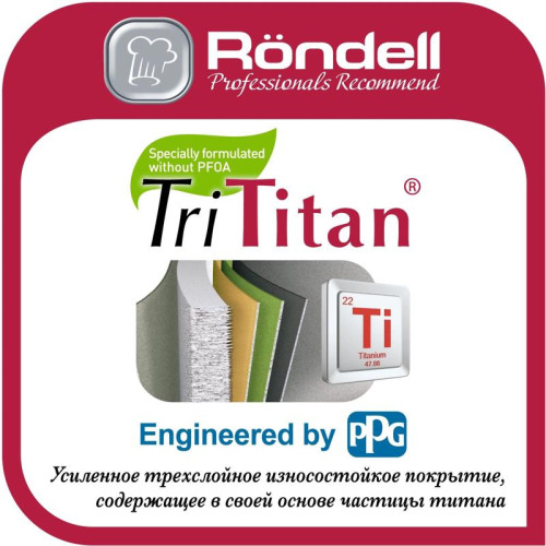 Сковорода-гриль/ Сковорода-гриль Rondell Zeita Neu RDA-1204 квадратная 28см покрытие: TriTitan ручка несъемная (без крышки) черный