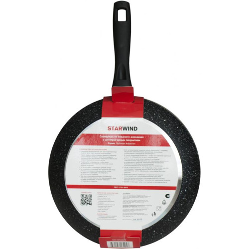 Сковорода/ Сковорода Starwind Optimum induction SW-OPI2028 круглая 28см покрытие: Xylan Plus ручка несъемная (без крышки) черный