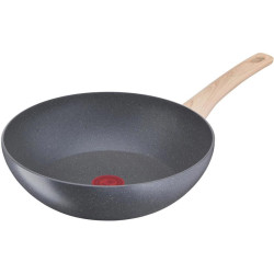Сковорода ВОК (WOK)/ Сковорода ВОК (WOK) Tefal Natural Force G2661972 круглая 28см покрытие: Mineralia+ non-stick ручка несъемная (без крышки) серый (2100118262)