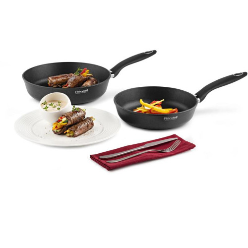 Сковорода/ Сковорода Rondell Forte RDA-1648 круглая 20см покрытие: DEKO ручка несъемная (без крышки) черный