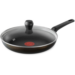 Сковорода/ Сковорода Tefal Easy Plus 04237924 круглая 24см ручка несъемная (с крышкой) черный (9100054100)