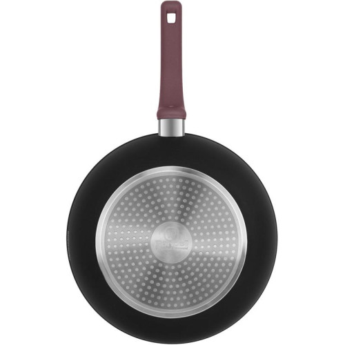 Сковорода ВОК (WOK)/ Сковорода ВОК (WOK) Rondell Fest RDA-1527 круглая 28см покрытие: Xylan Plus ручка несъемная (с крышкой) черный