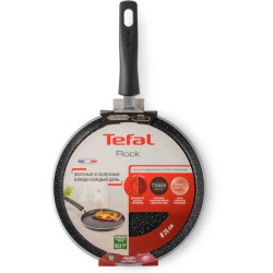 Сковорода блинная/ Сковорода блинная Tefal Rock 04235525 круглая 25см покрытие: Mineralia ручка несъемная (без крышки) черный
