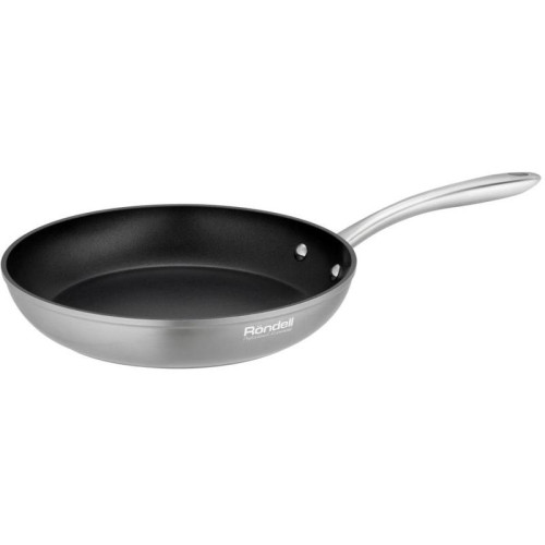 Сковорода/ Сковорода Rondell Glisset RDA-1099 круглая 24см покрытие: TriTitan ручка несъемная (без крышки) серый