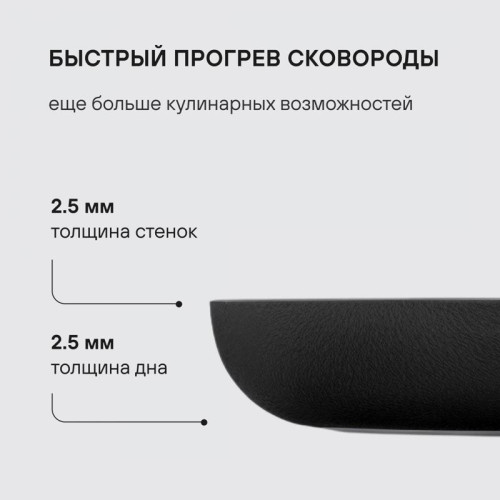 Сковорода/ Сковорода Rondell Infinity RDA-571 круглая 24см покрытие: Xylan Plus ручка несъемная (без крышки) черный