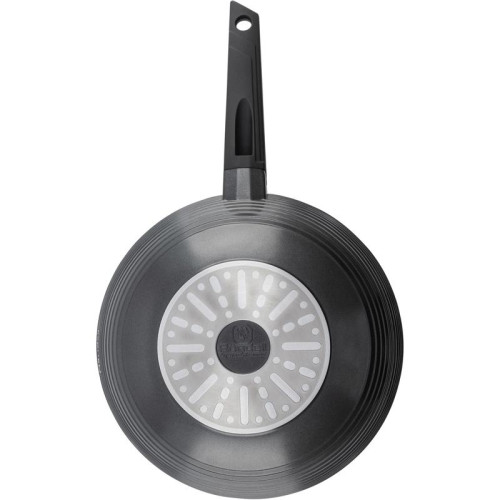 Сковорода ВОК (WOK)/ Сковорода ВОК (WOK) Rondell Kontur RDA-1489 круглая 28см покрытие: Xylan Plus ручка несъемная (с крышкой) графитовый
