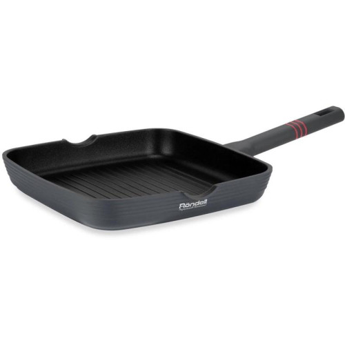 Сковорода/ Сковорода Rondell Stripes RDA-1616 квадратная 28см покрытие: Xylan Plus ручка несъемная (без крышки) серый