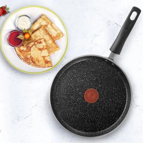 Сковорода блинная/ Сковорода блинная Tefal Rock 04235525 круглая 25см покрытие: Mineralia ручка несъемная (без крышки) черный