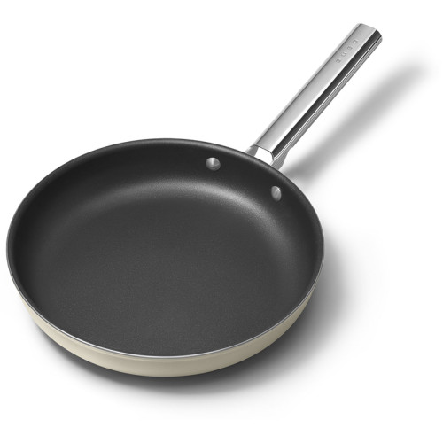 Посуда SMEG/ Сковорода 28 см, кремовая