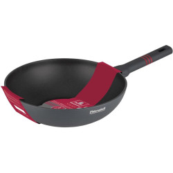 Сковорода ВОК (WOK)/ Сковорода ВОК (WOK) Rondell Stripes RDA-1618 круглая 28см покрытие: Xylan Plus ручка несъемная (без крышки) серый