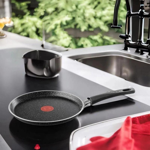 Сковорода блинная/ Сковорода блинная Tefal Rock 04235525 круглая 25см покрытие: Mineralia ручка несъемная (без крышки) черный