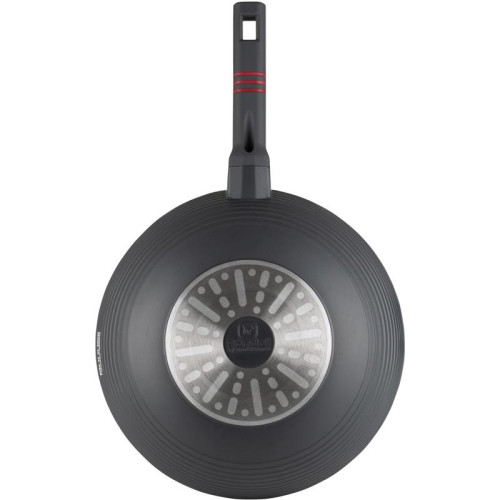 Сковорода ВОК (WOK)/ Сковорода ВОК (WOK) Rondell Stripes RDA-1618 круглая 28см покрытие: Xylan Plus ручка несъемная (без крышки) серый