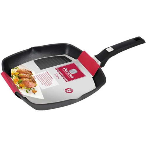 Сковорода-гриль/ Сковорода-гриль Rondell Point RDA-1350 квадратная 28см покрытие: TriTitan ручка несъемная (без крышки) графитовый