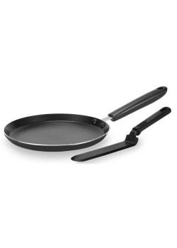 Сковорода блинная/ Сковорода блинная Rondell Pancake frypan RDA-1407 круглая 26см покрытие: Xylan Plus ручка несъемная (без крышки) черный
