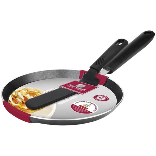 Сковорода блинная/ Сковорода блинная Rondell Pancake frypan RDA-1407 круглая 26см покрытие: Xylan Plus ручка несъемная (без крышки) черный