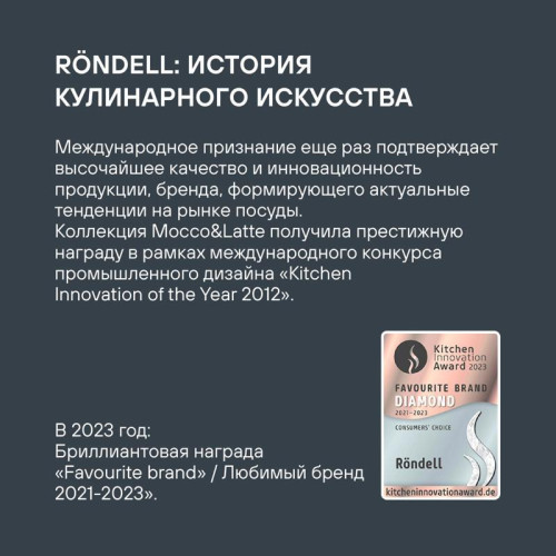 Сковорода ВОК (WOK)/ Сковорода ВОК (WOK) Rondell Trumpf RDA-1405 круглая 28см покрытие: Xylan Plus ручка несъемная (без крышки) черный
