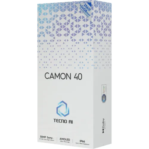 Смартфон Tecno Camon 40 Pro 256Gb 8Gb черный моноблок 3G 4G 2Sim 6.78