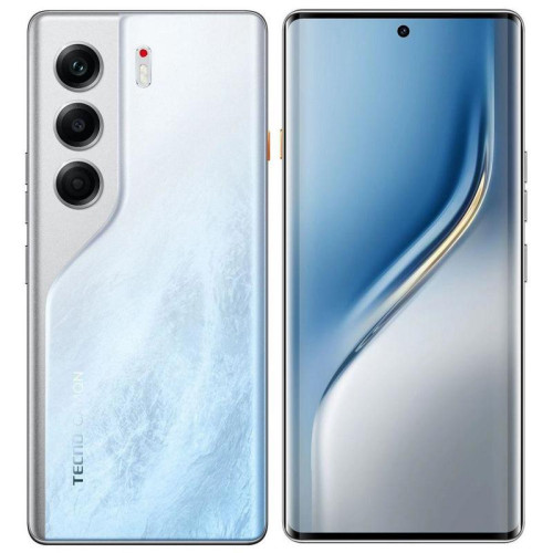 Смартфон Tecno Camon 40 Pro 5G 256Gb 12Gb белый ледяной моноблок 3G 4G 6.67