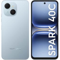 Смартфон Tecno Spark 40C 128Gb 8Gb голубой моноблок 3G 4G 2Sim 6.67