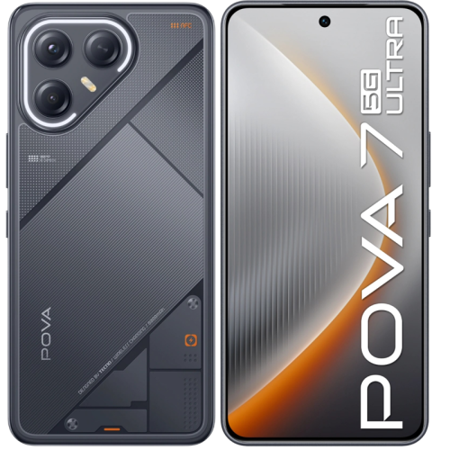 Смартфон Tecno Pova 7 Ultra 5G 256Gb 8Gb черный моноблок 3G 4G 2Sim 6.67