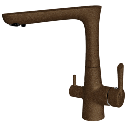3223 terracotta смеситель для кухни, Г-образный, материал: латунь, поворотный излив, цвет терракот