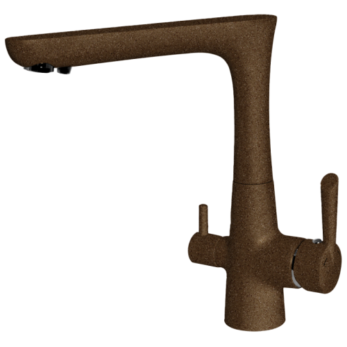 3223 terracotta смеситель для кухни, Г-образный, материал: латунь, поворотный излив, цвет терракот