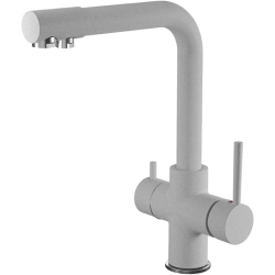 Z-5423 gray, смеситель для кухни, Г-образный, материал: латунь, поворотный излив, цвет серый